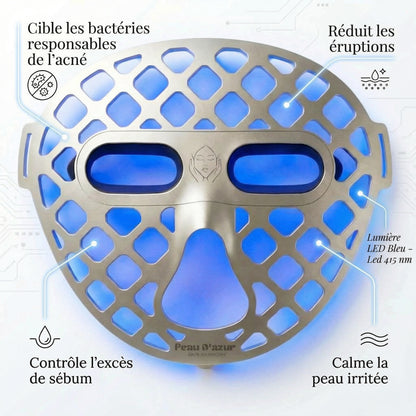 Masque LED Visage Skin Harmony™ | Anti-Âge, Anti-Imperfections & Éclat – Peau d’Azur