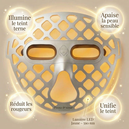 Masque LED Visage Skin Harmony™ | Anti-Âge, Anti-Imperfections & Éclat – Peau d’Azur