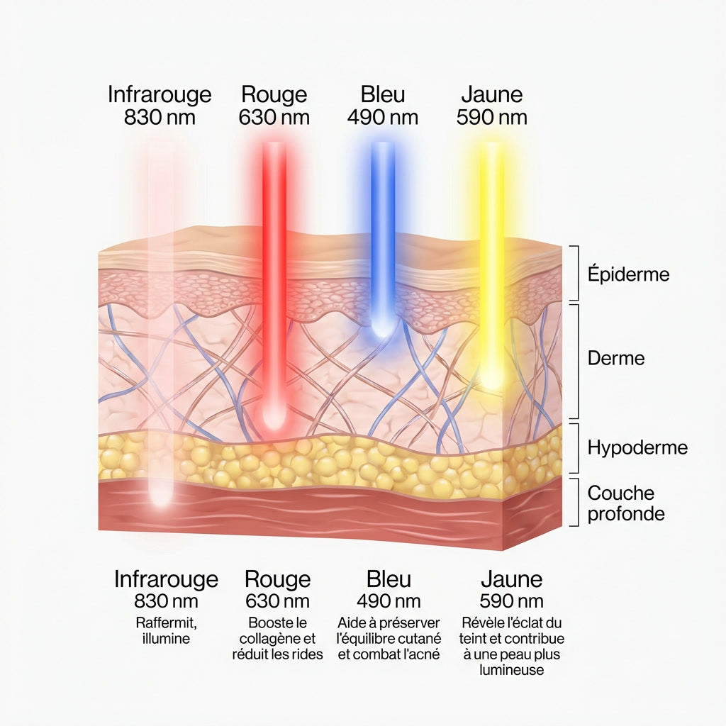 Masque LED Visage Skin Harmony™ | Anti-Âge, Anti-Imperfections & Éclat – Peau d’Azur